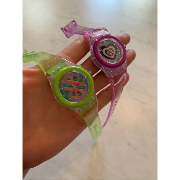 Pair of 2 - Festival 90s Inspired Jelly Watches - Picture 2 of 5